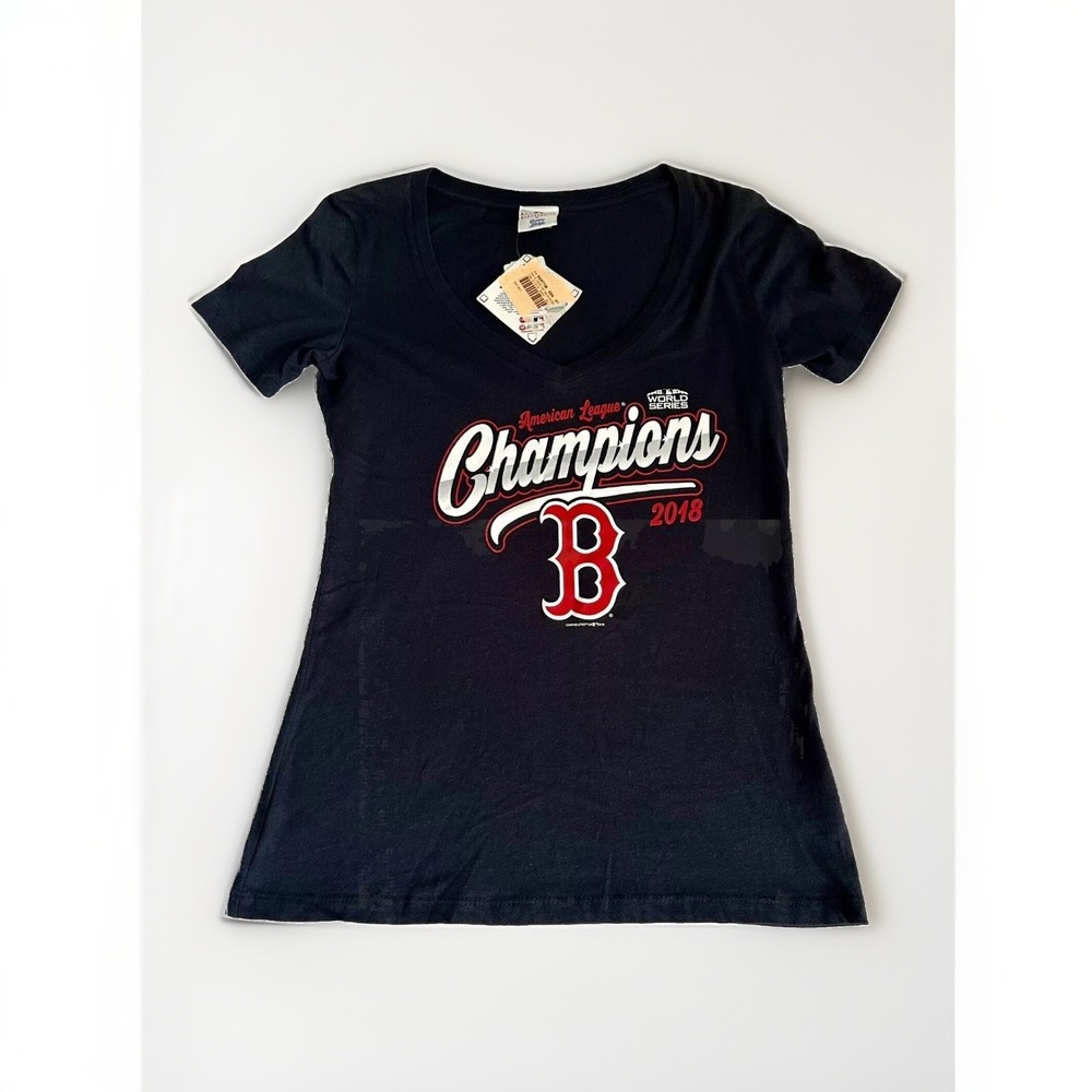 NWT Boston Red Sox TShirt S 2018 AL Champs MLB Baseball Campus Lifestyle Sporty